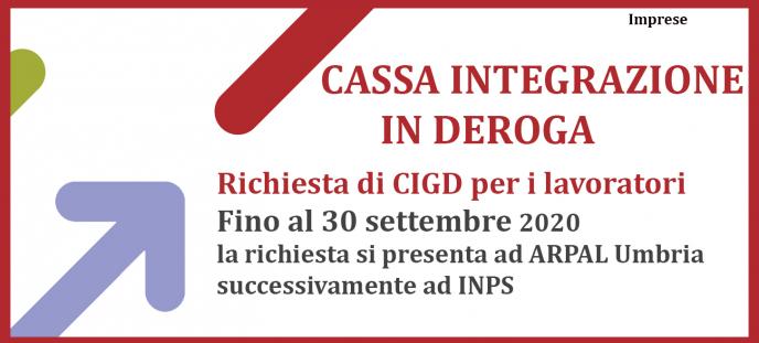 NEWS - Richiesta di CIGD ad ARPAL fino al 30 sett 20 poi a INPS