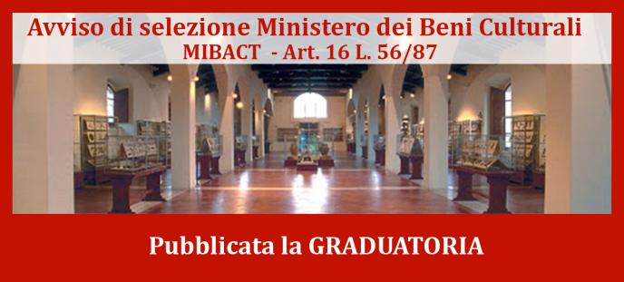 Avviso graduatoria MIBACT